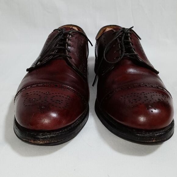Vtg Allen Edmonds Men\'s Lexington Dress Shoes Burgundy, Size 11.5 B Resoled main image 5